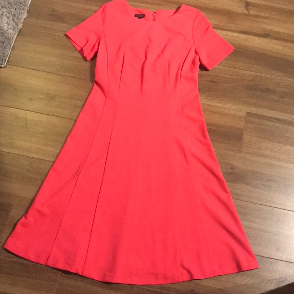 Talbots Stretch Coral Flare Dress Shirt Sleeve